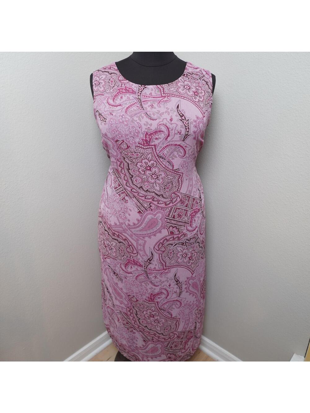 Kari New York Pink Paisley Sheath Dress 20W